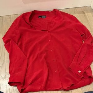 The Kooples Red Silk Blouse
